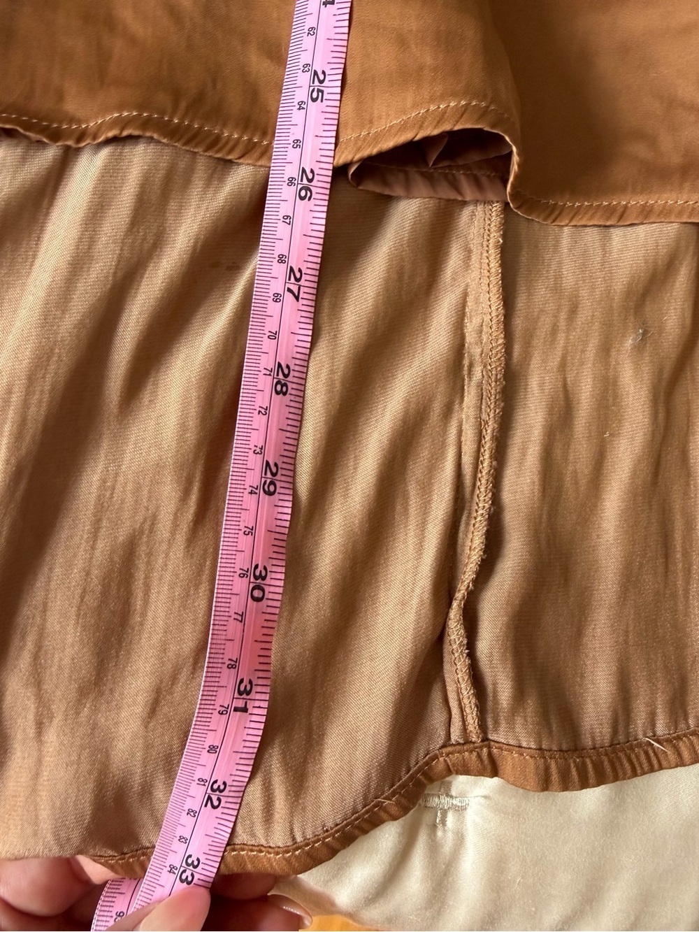 Chocol Raffine Japan High-Low Paperbag Waist Midi Skirt Brown Free Size F - Picture 9 of 9